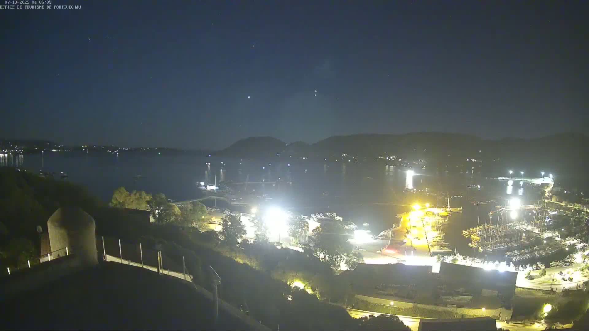 Corse (Corsica), Porto Vecchio Coast & Port  Live Cam -  Sartene, Corse-du-Sud, Corse, France