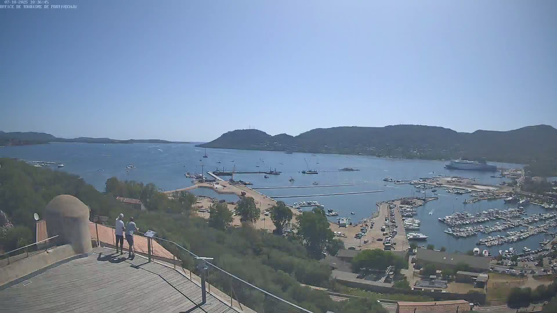 Corse (Corsica), Porto Vecchio Coast & Port  Live Cam -  Sartene, Corse-du-Sud, Corse, France