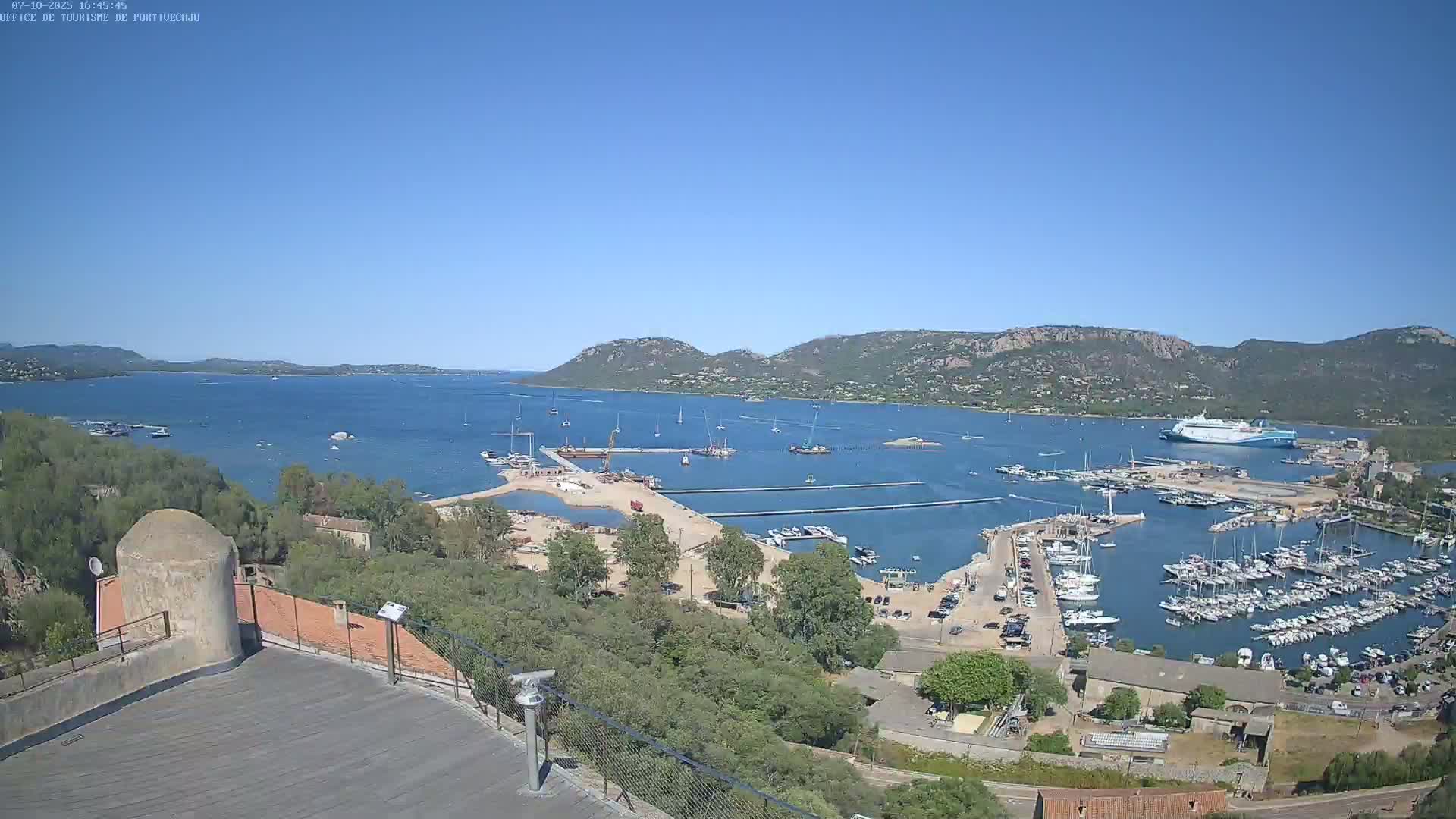 Corse (Corsica), Porto Vecchio Coast & Port  Live Cam -  Sartene, Corse-du-Sud, Corse, France