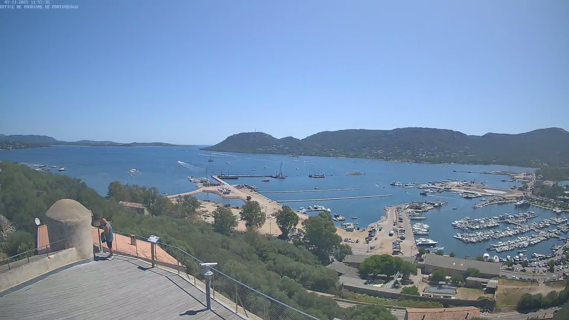 Corse (Corsica), Porto Vecchio Coast & Port  Live Cam -  Sartene, Corse-du-Sud, Corse, France