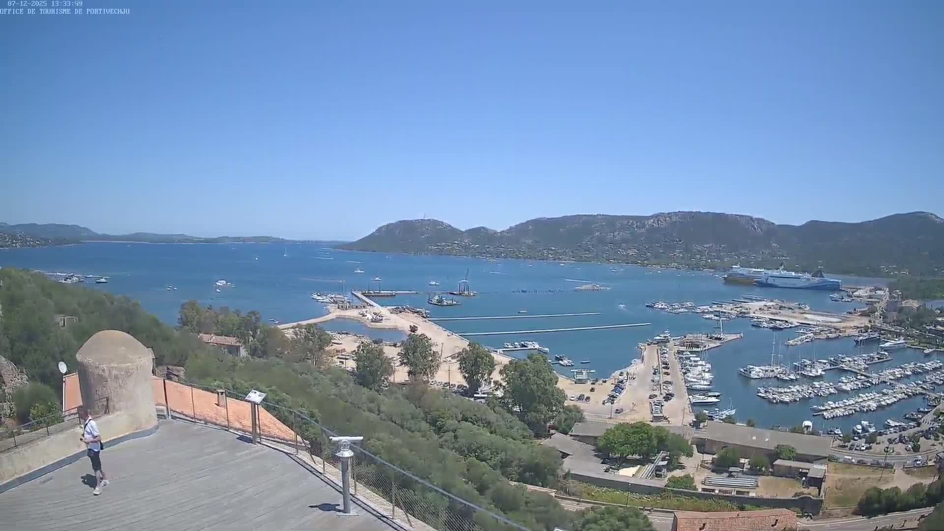Corse (Corsica), Porto Vecchio Coast & Port  Live Cam -  Sartene, Corse-du-Sud, Corse, France
