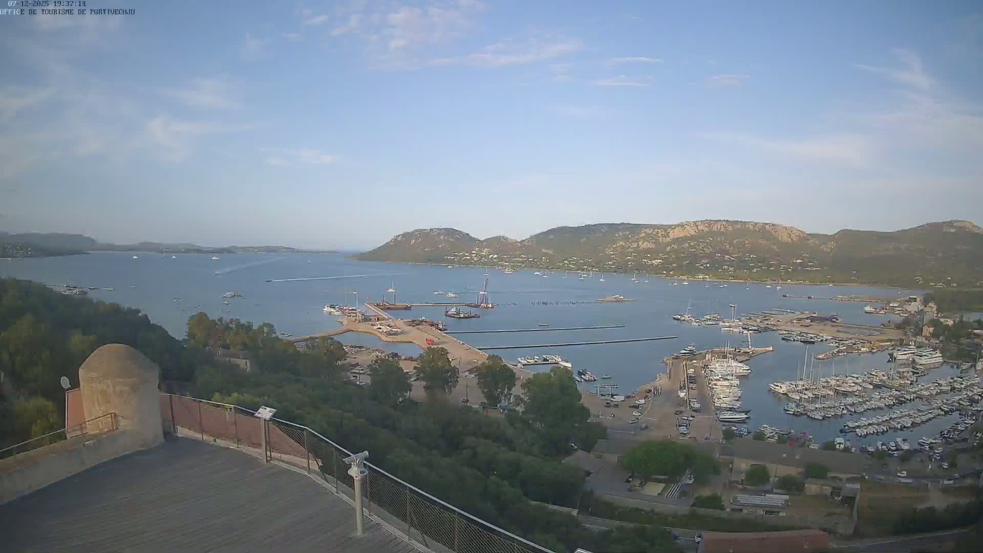 Corse (Corsica), Porto Vecchio Coast & Port  Live Cam -  Sartene, Corse-du-Sud, Corse, France