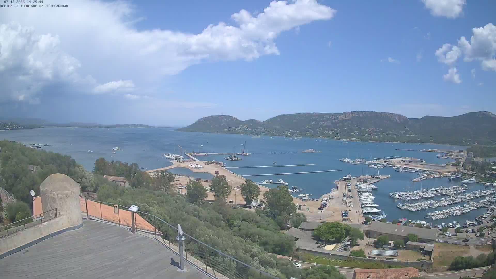 Corse (Corsica), Porto Vecchio Coast & Port  Live Cam -  Sartene, Corse-du-Sud, Corse, France