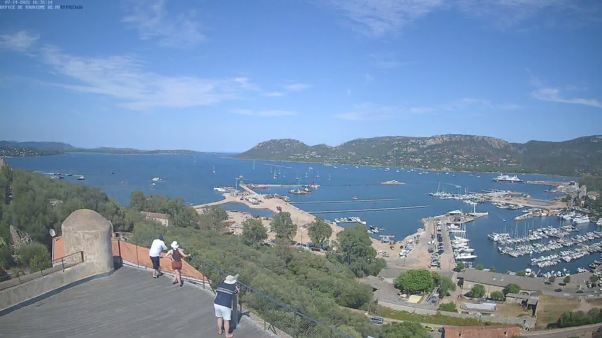 Corse (Corsica), Porto Vecchio Coast & Port  Live Cam -  Sartene, Corse-du-Sud, Corse, France