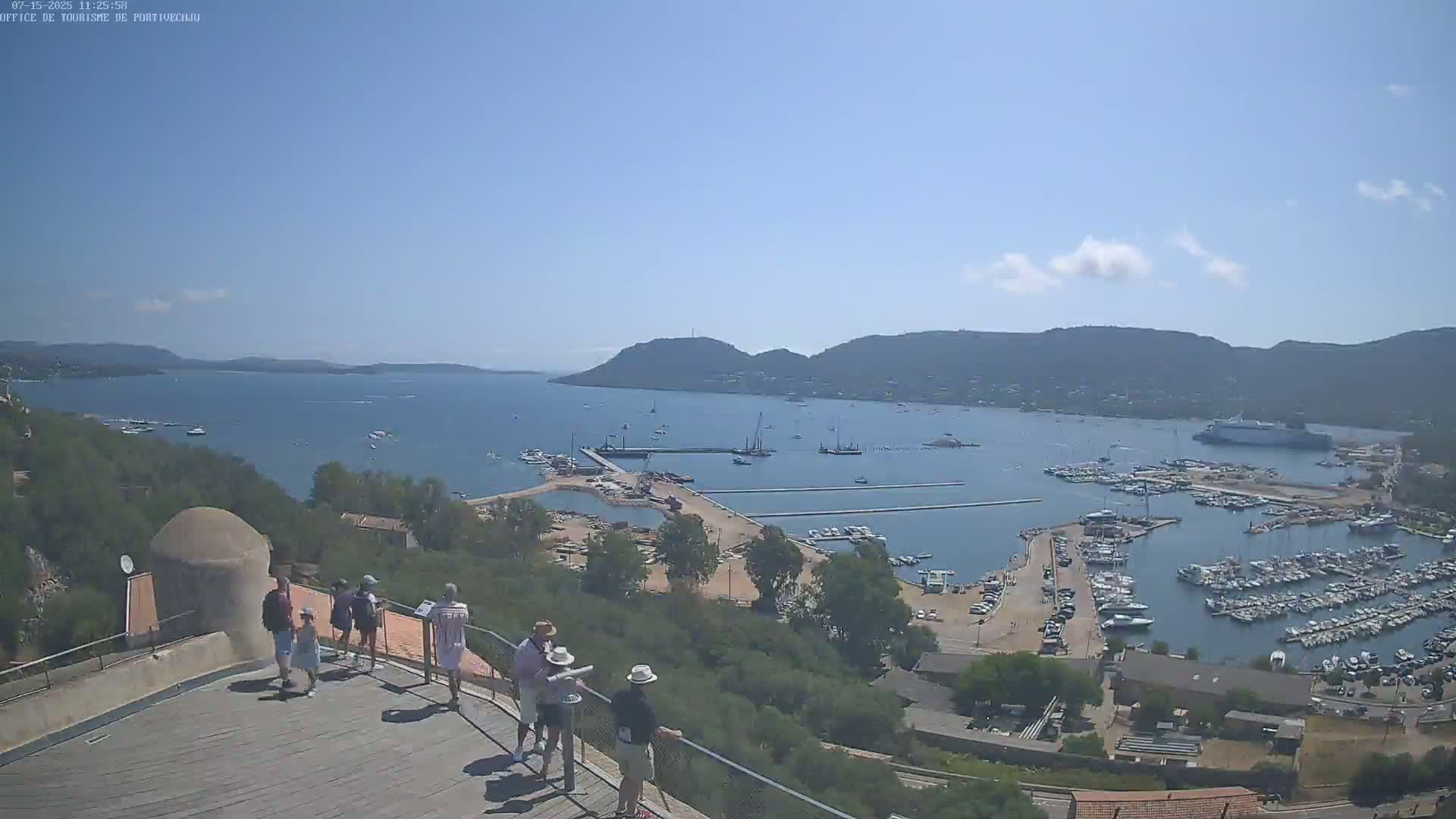 Corse (Corsica), Porto Vecchio Coast & Port  Live Cam -  Sartene, Corse-du-Sud, Corse, France