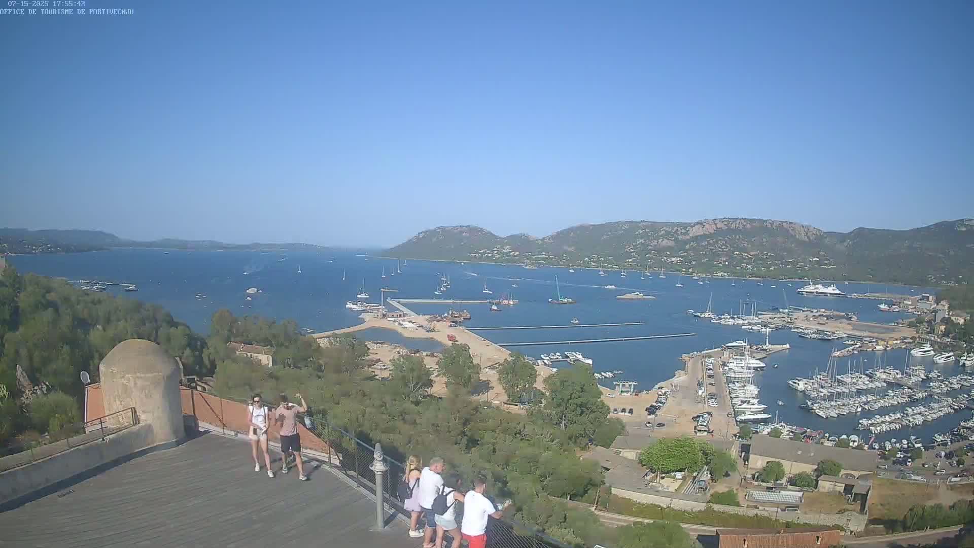 Corse (Corsica), Porto Vecchio Coast & Port  Live Cam -  Sartene, Corse-du-Sud, Corse, France