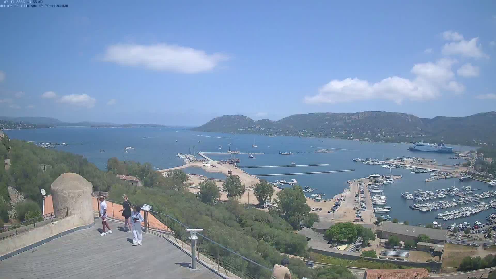 Corse (Corsica), Porto Vecchio Coast & Port  Live Cam -  Sartene, Corse-du-Sud, Corse, France