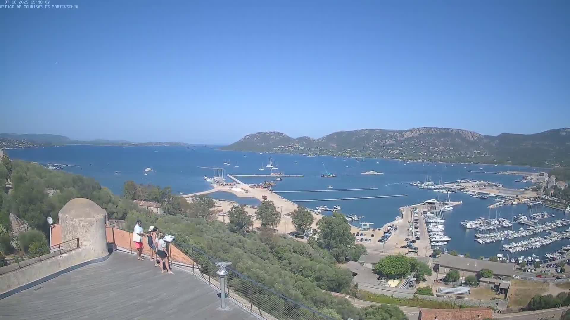 Corse (Corsica), Porto Vecchio Coast & Port  Live Cam -  Sartene, Corse-du-Sud, Corse, France