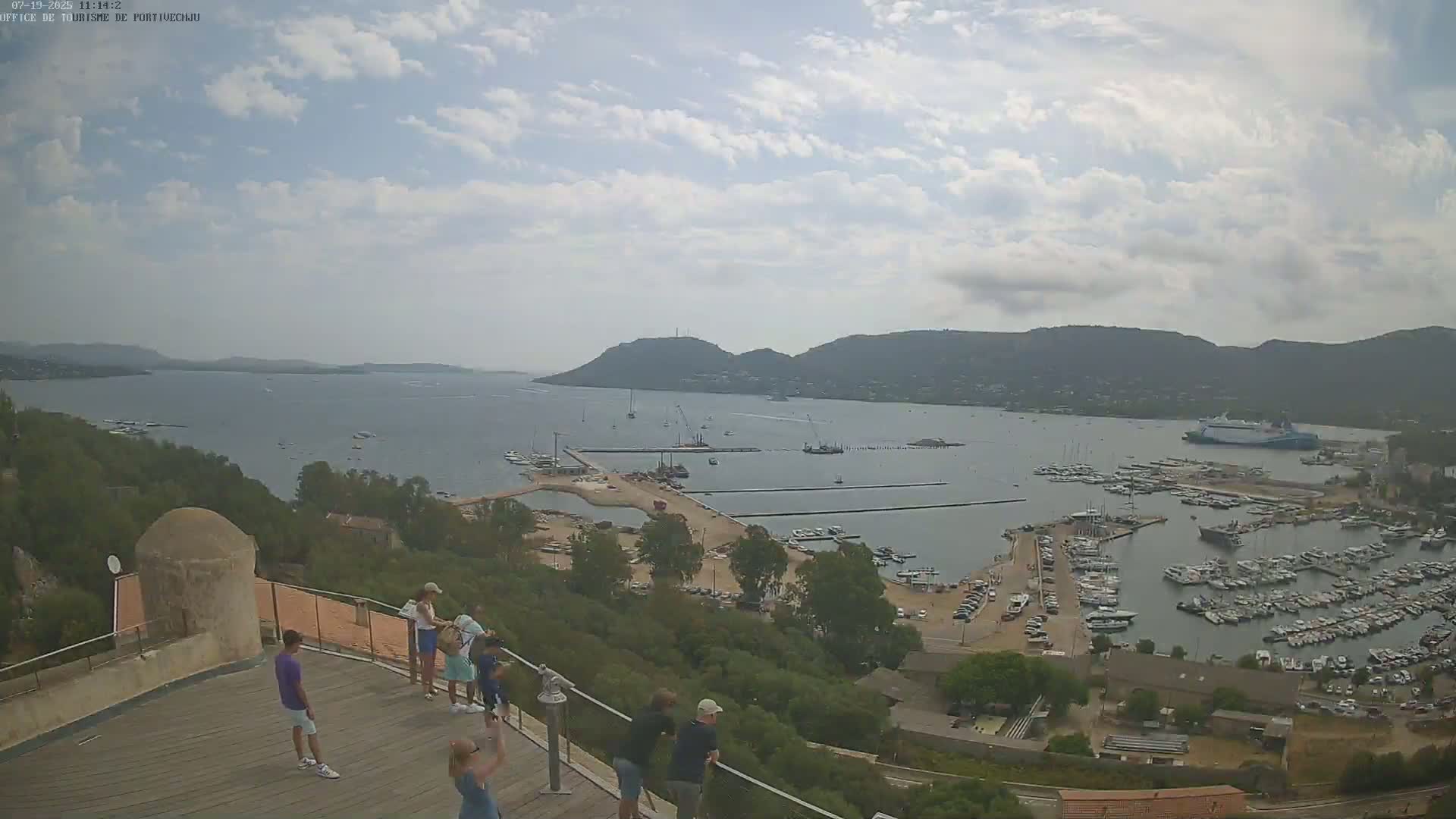 Corse (Corsica), Porto Vecchio Coast & Port  Live Cam -  Sartene, Corse-du-Sud, Corse, France