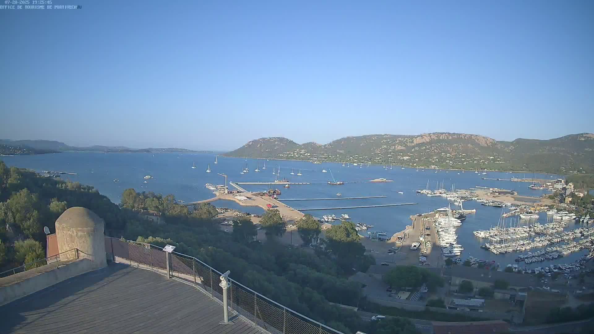 Corse (Corsica), Porto Vecchio Coast & Port  Live Cam -  Sartene, Corse-du-Sud, Corse, France