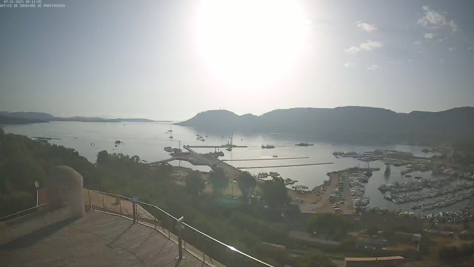 Corse (Corsica), Porto Vecchio Coast & Port  Live Cam -  Sartene, Corse-du-Sud, Corse, France