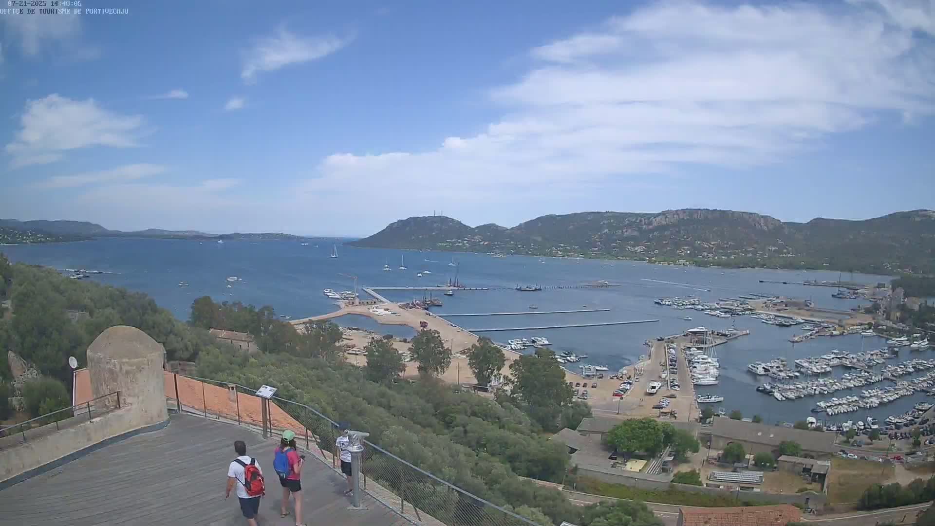 Corse (Corsica), Porto Vecchio Coast & Port  Live Cam -  Sartene, Corse-du-Sud, Corse, France