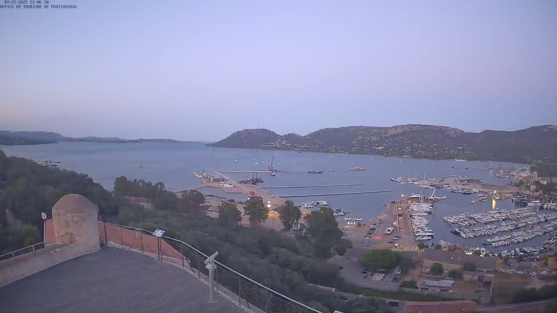 Corse (Corsica), Porto Vecchio Coast & Port  Live Cam -  Sartene, Corse-du-Sud, Corse, France
