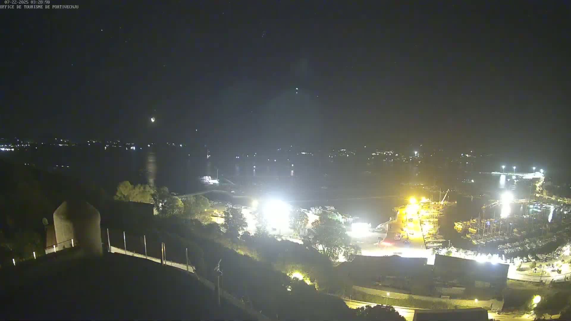 Corse (Corsica), Porto Vecchio Coast & Port  Live Cam -  Sartene, Corse-du-Sud, Corse, France