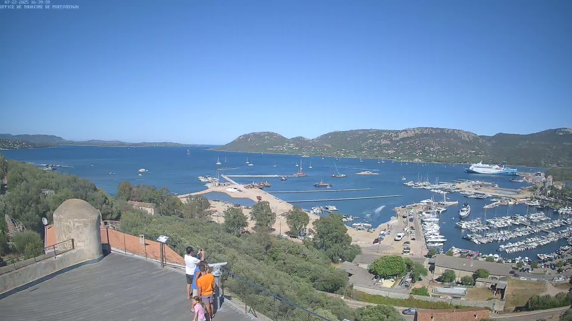 Corse (Corsica), Porto Vecchio Coast & Port  Live Cam -  Sartene, Corse-du-Sud, Corse, France