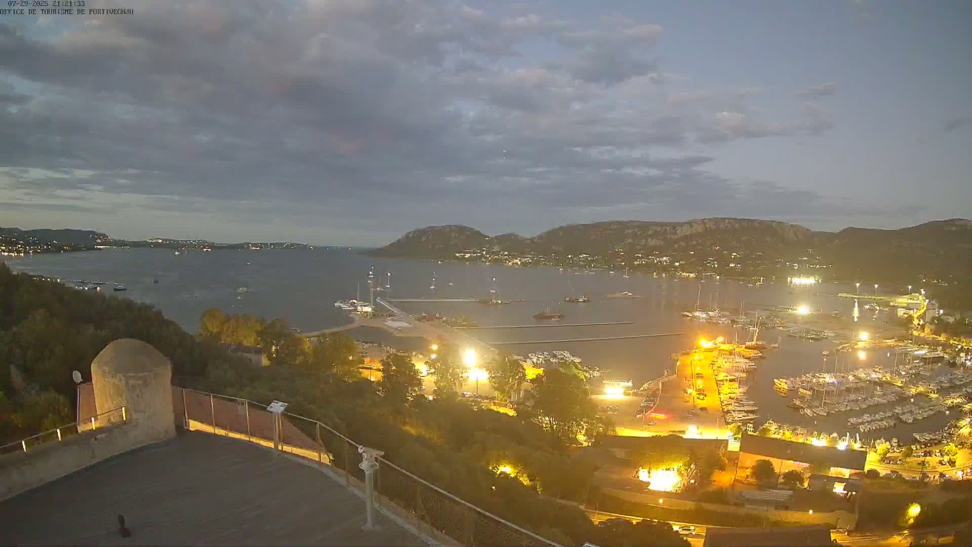 Corse (Corsica), Porto Vecchio Coast & Port  Live Cam -  Sartene, Corse-du-Sud, Corse, France
