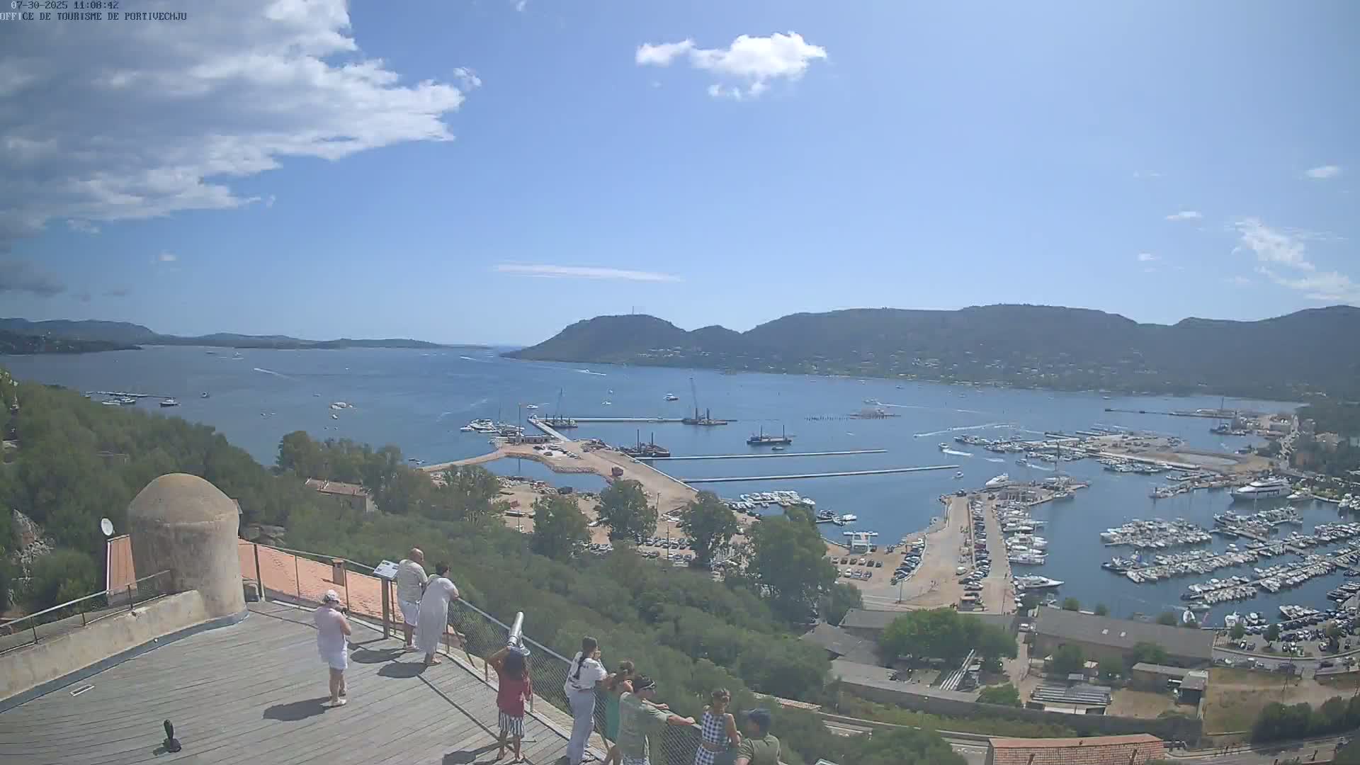 Corse (Corsica), Porto Vecchio Coast & Port  Live Cam -  Sartene, Corse-du-Sud, Corse, France
