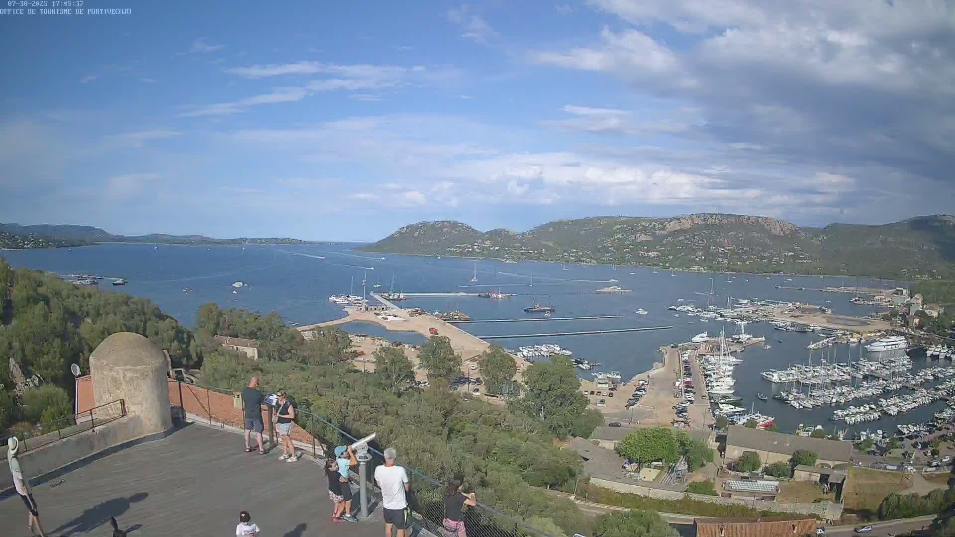 Corse (Corsica), Porto Vecchio Coast & Port  Live Cam -  Sartene, Corse-du-Sud, Corse, France