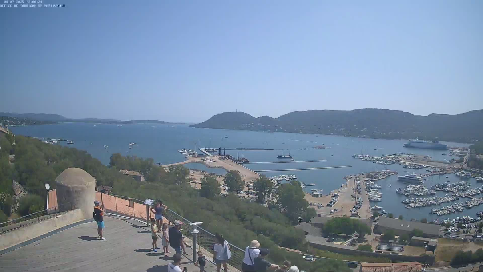 Corse (Corsica), Porto Vecchio Coast & Port  Live Cam -  Sartene, Corse-du-Sud, Corse, France