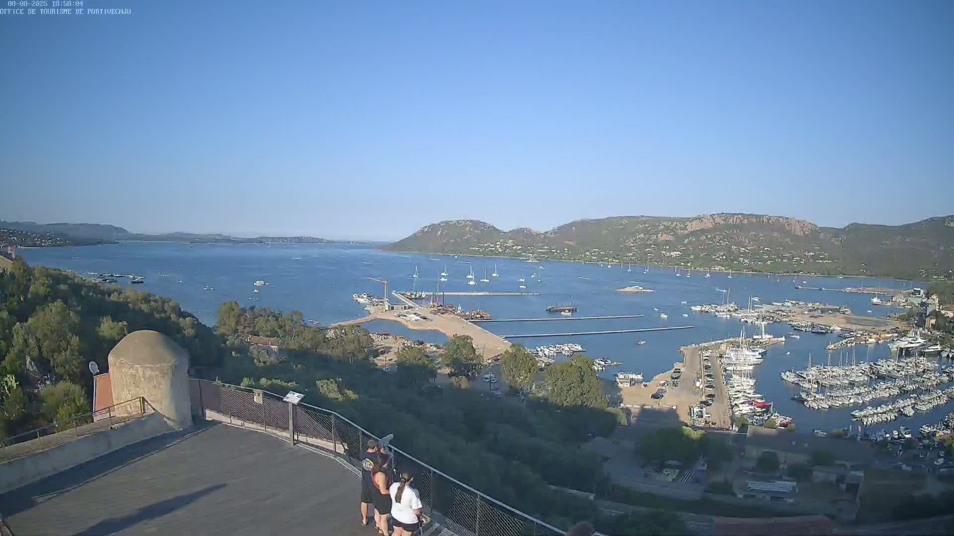 Corse (Corsica), Porto Vecchio Coast & Port  Live Cam -  Sartene, Corse-du-Sud, Corse, France