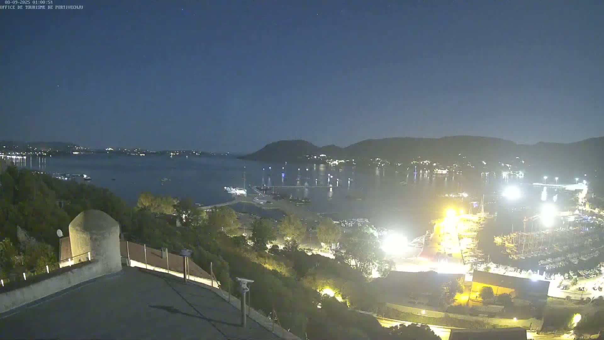 Corse (Corsica), Porto Vecchio Coast & Port  Live Cam -  Sartene, Corse-du-Sud, Corse, France