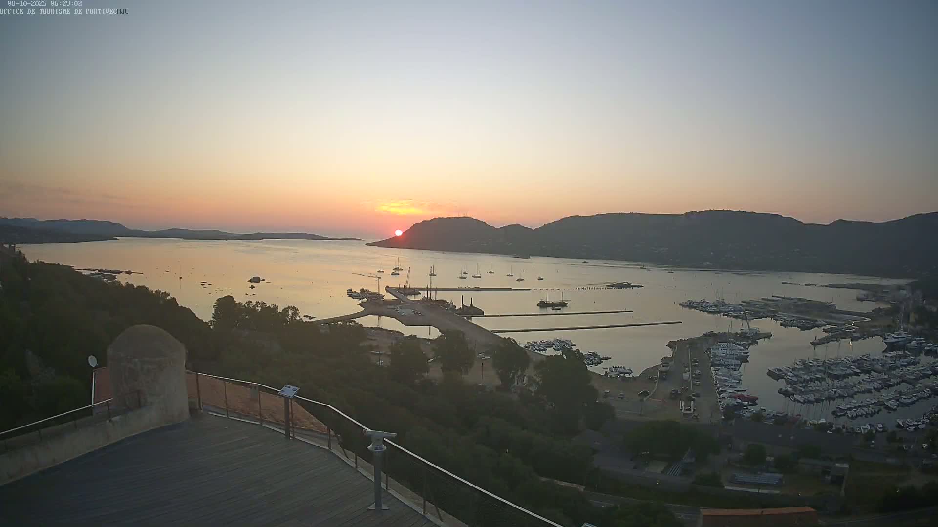 Corse (Corsica), Porto Vecchio Coast & Port  Live Cam -  Sartene, Corse-du-Sud, Corse, France