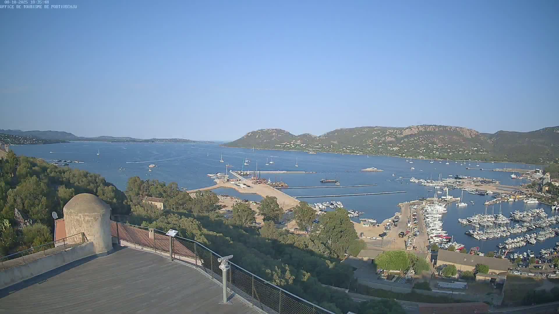 Corse (Corsica), Porto Vecchio Coast & Port  Live Cam -  Sartene, Corse-du-Sud, Corse, France