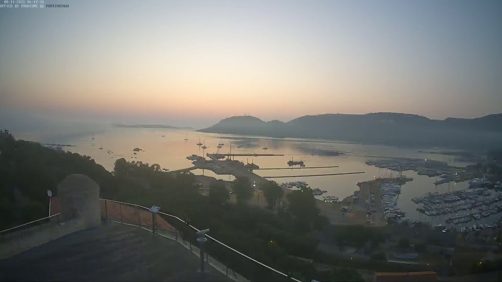 Corse (Corsica), Porto Vecchio Coast & Port  Live Cam -  Sartene, Corse-du-Sud, Corse, France
