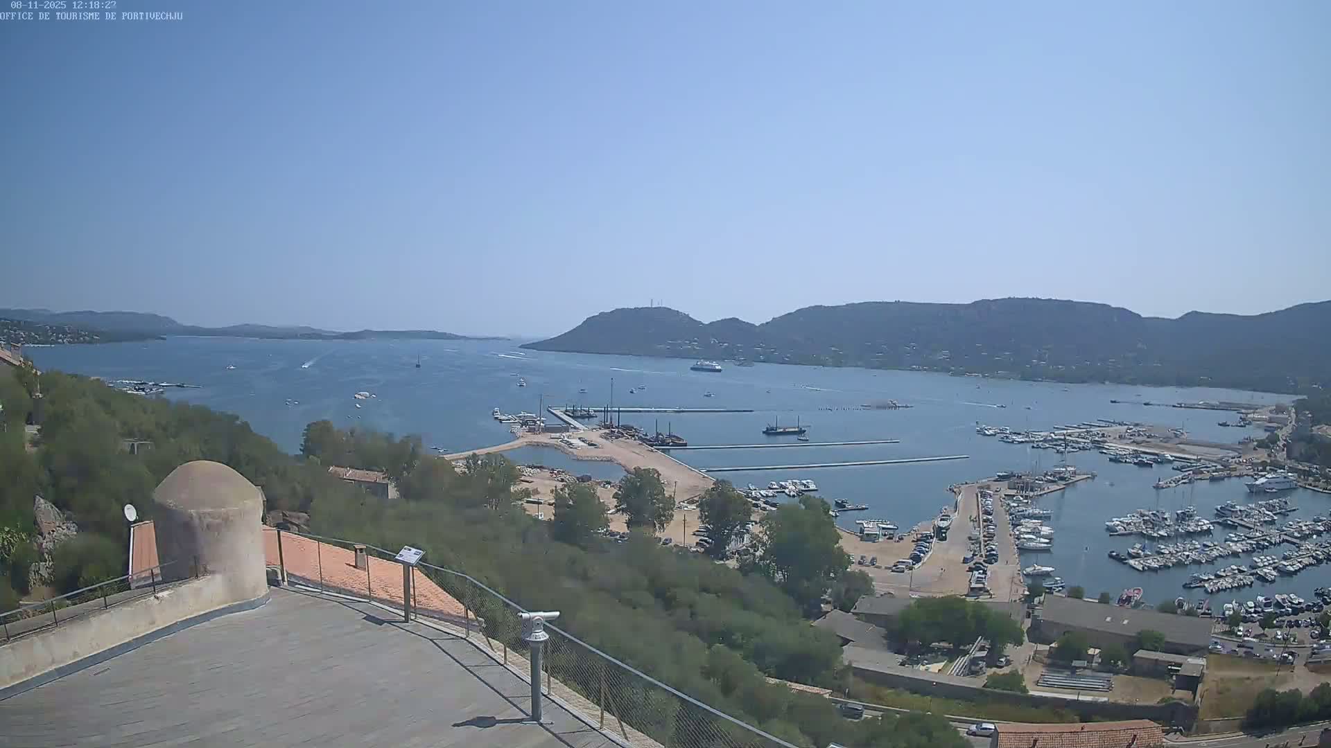 Corse (Corsica), Porto Vecchio Coast & Port  Live Cam -  Sartene, Corse-du-Sud, Corse, France