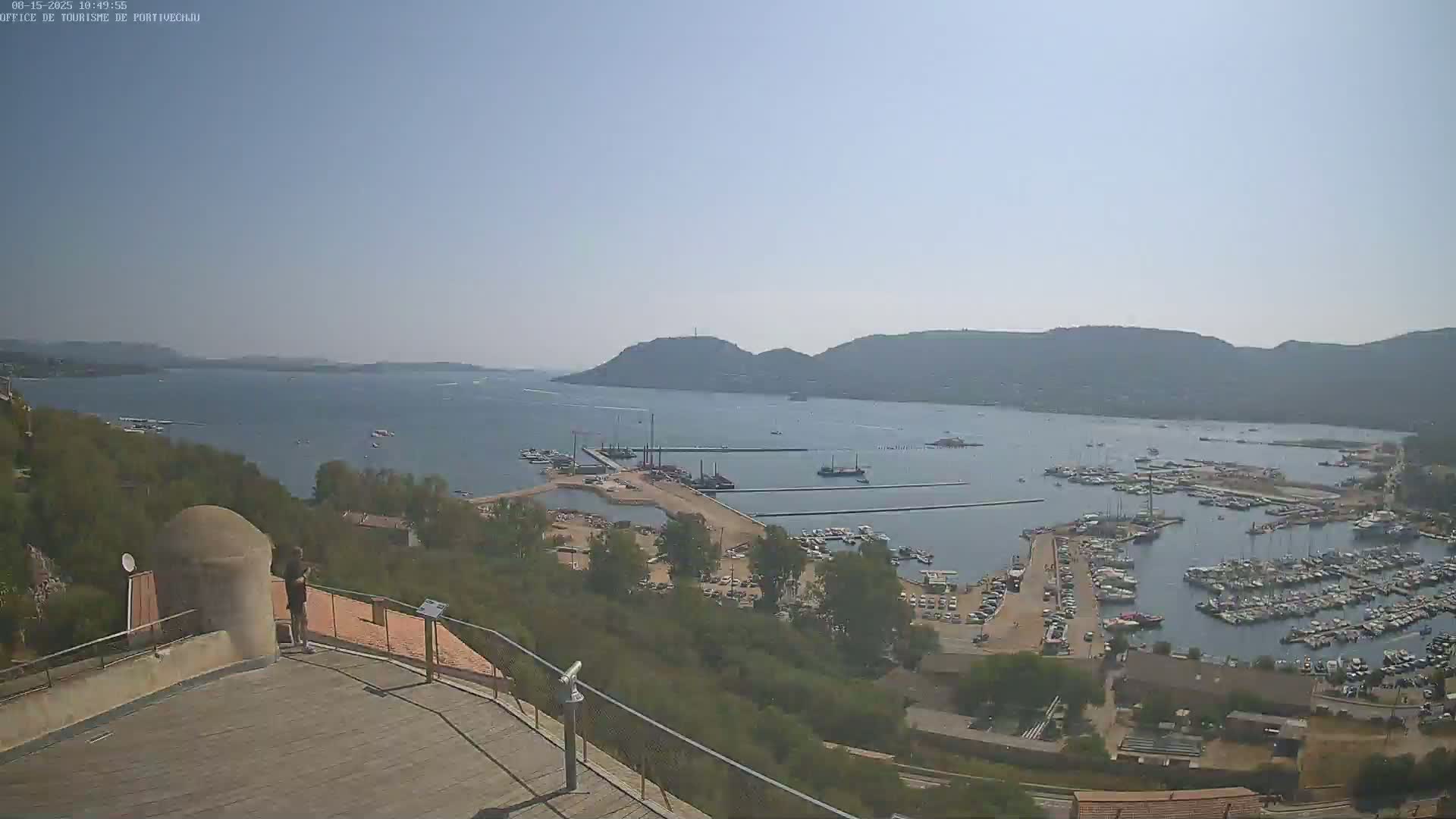 Corse (Corsica), Porto Vecchio Coast & Port  Live Cam -  Sartene, Corse-du-Sud, Corse, France