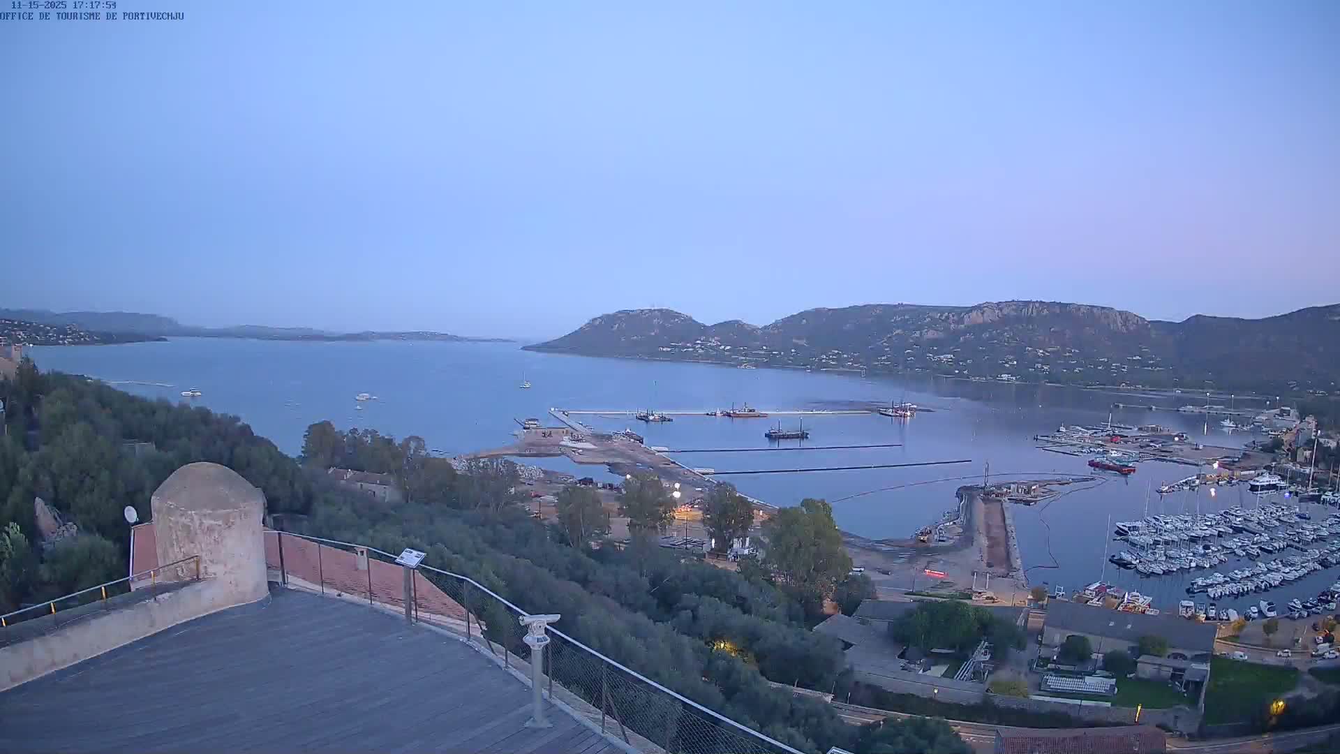 Corse (Corsica), Porto Vecchio Coast & Port  Live Cam -  Sartene, Corse-du-Sud, Corse, France