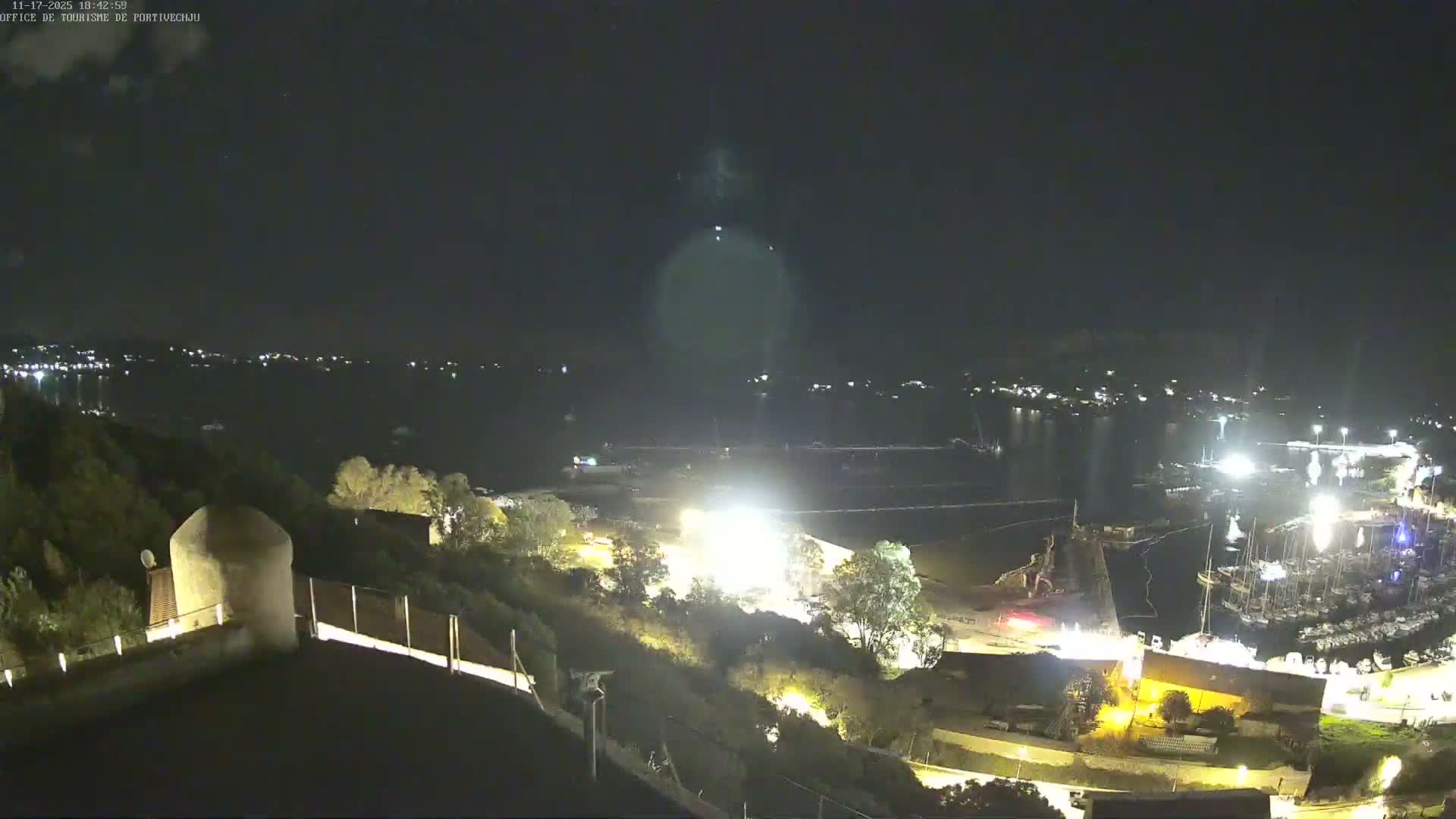 Corse (Corsica), Porto Vecchio Coast & Port  Live Cam -  Sartene, Corse-du-Sud, Corse, France