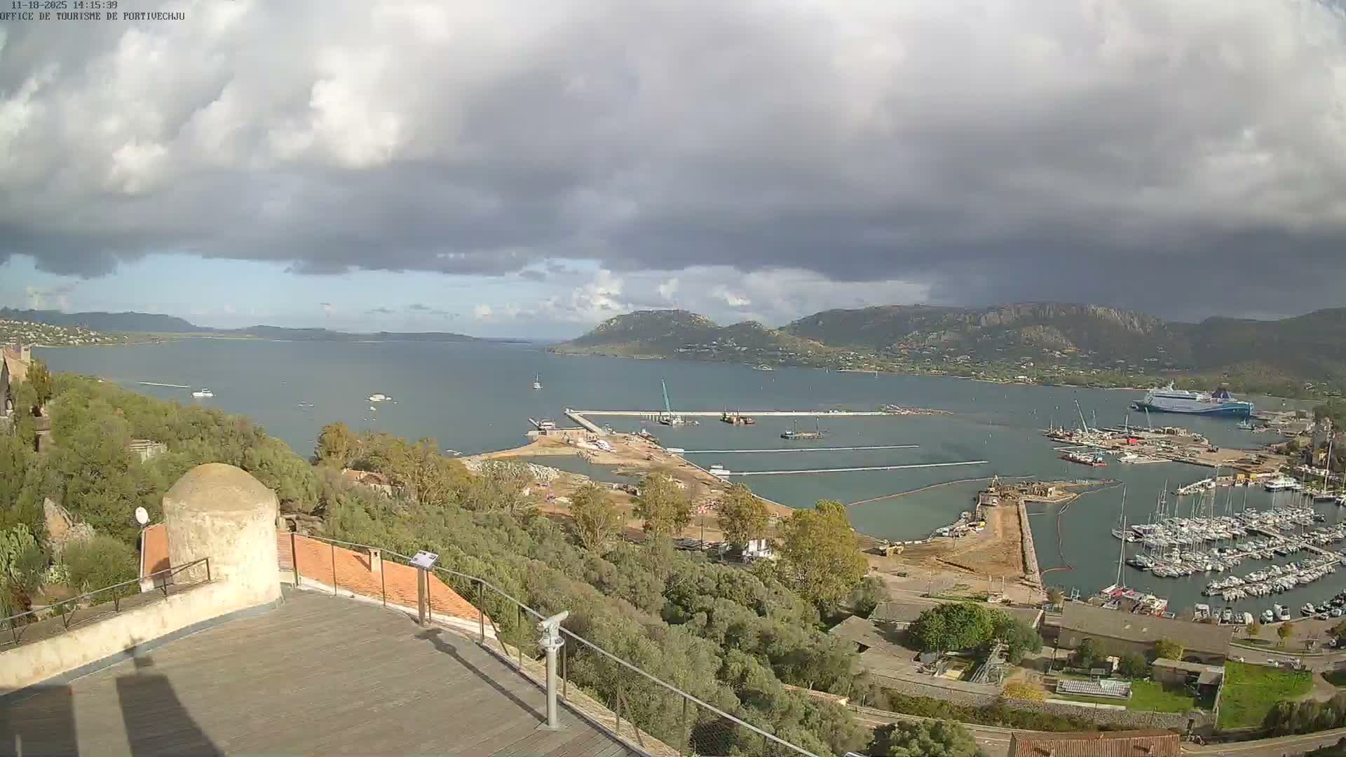Corse (Corsica), Porto Vecchio Coast & Port  Live Cam -  Sartene, Corse-du-Sud, Corse, France
