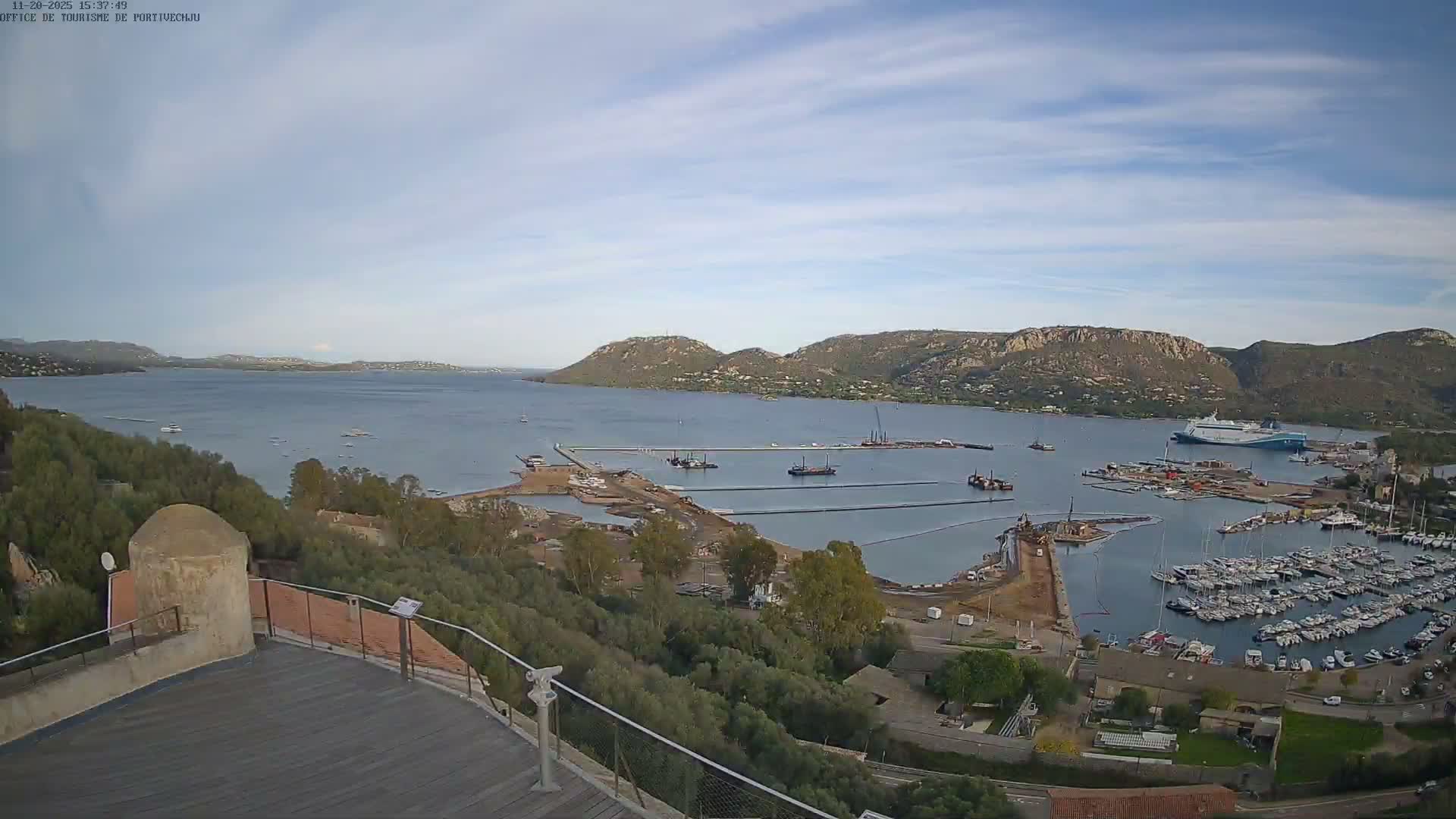 Corse (Corsica), Porto Vecchio Coast & Port  Live Cam -  Sartene, Corse-du-Sud, Corse, France