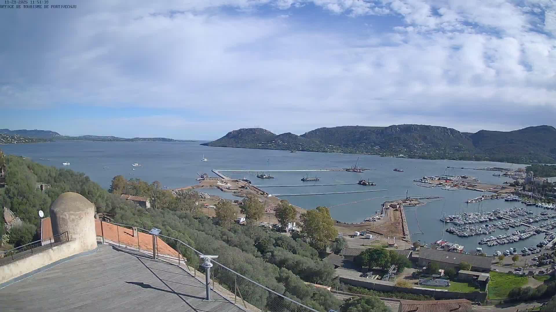 Corse (Corsica), Porto Vecchio Coast & Port  Live Cam -  Sartene, Corse-du-Sud, Corse, France