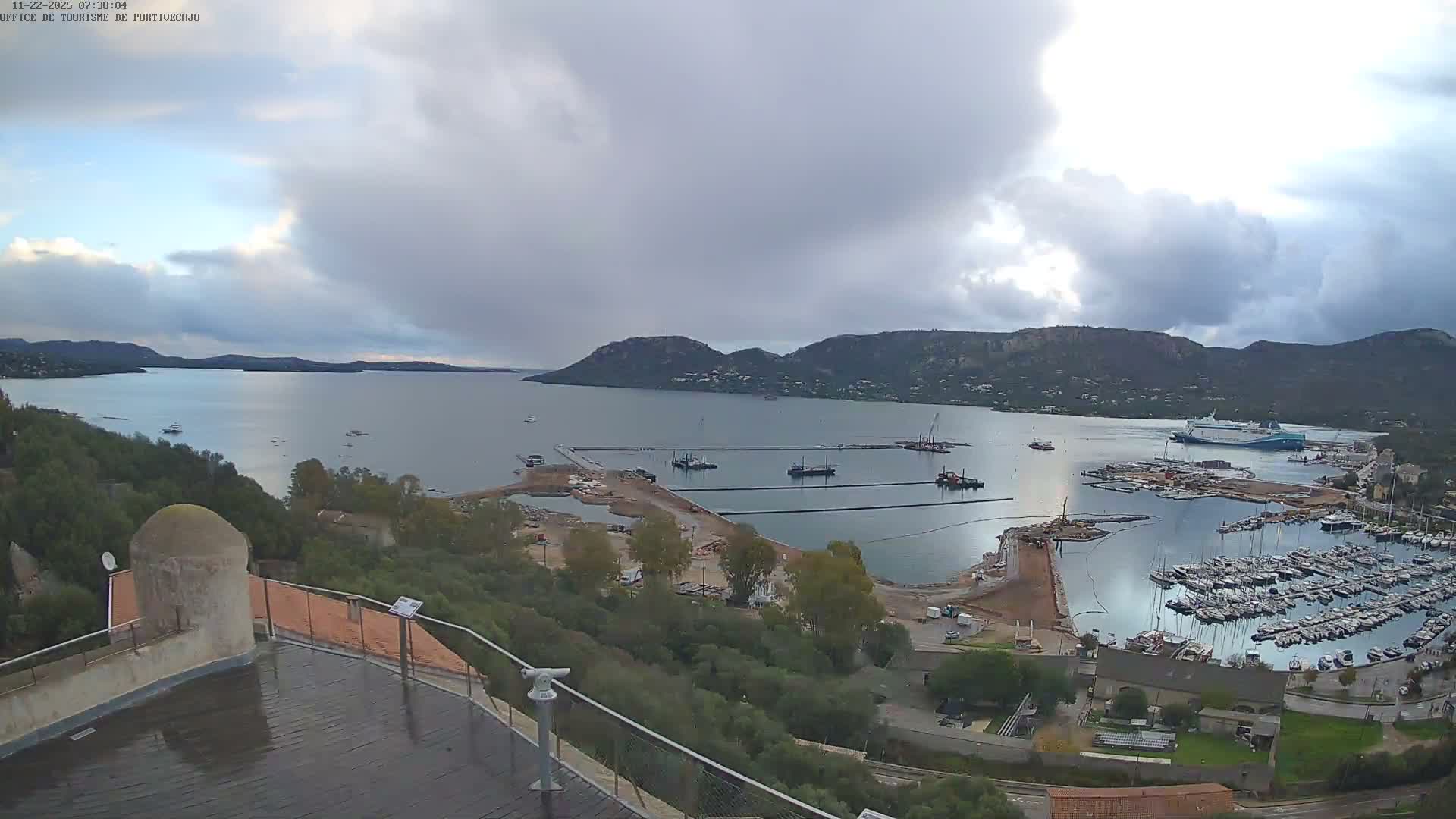 Corse (Corsica), Porto Vecchio Coast & Port  Live Cam -  Sartene, Corse-du-Sud, Corse, France