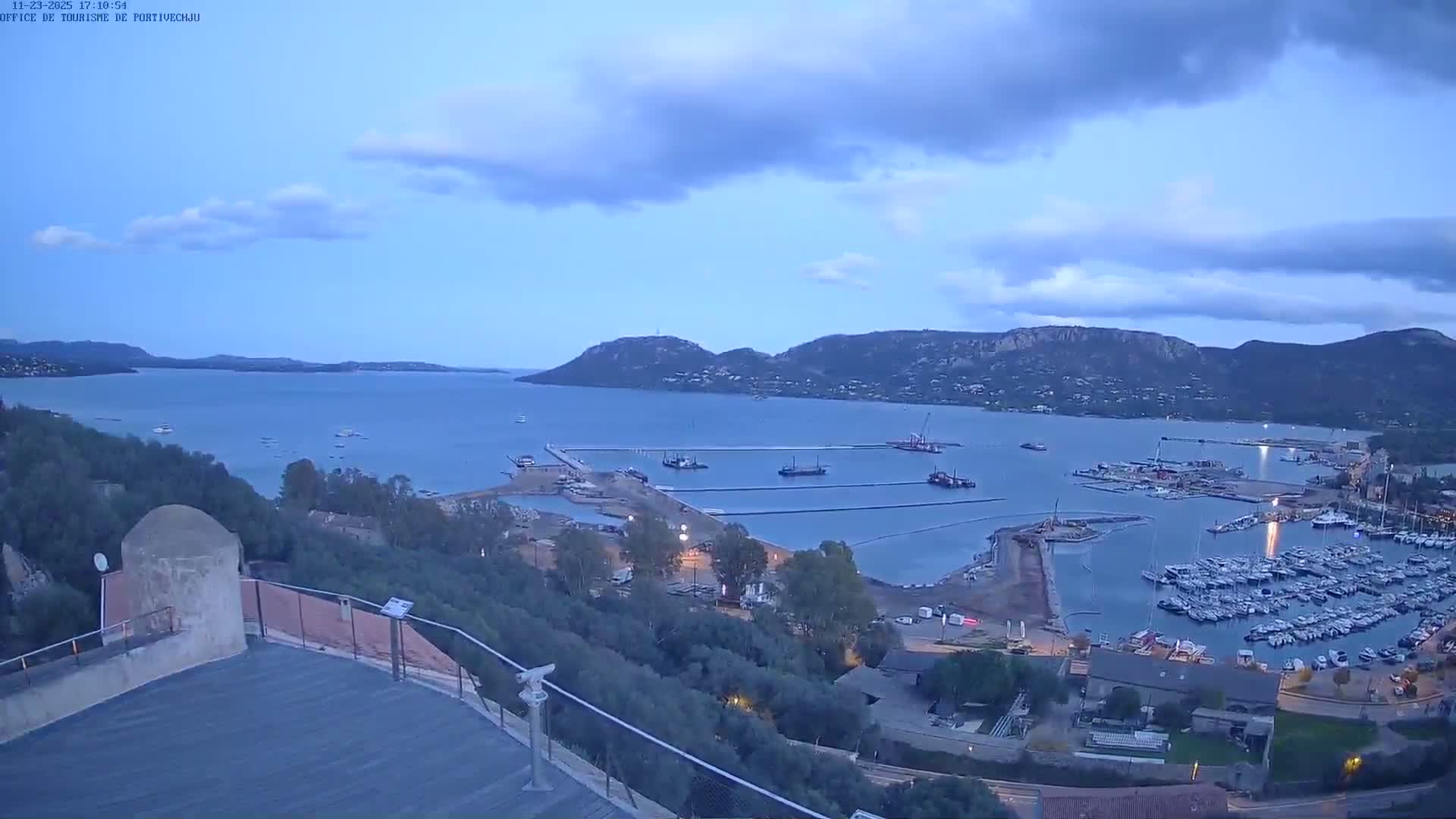 Corse (Corsica), Porto Vecchio Coast & Port  Live Cam -  Sartene, Corse-du-Sud, Corse, France