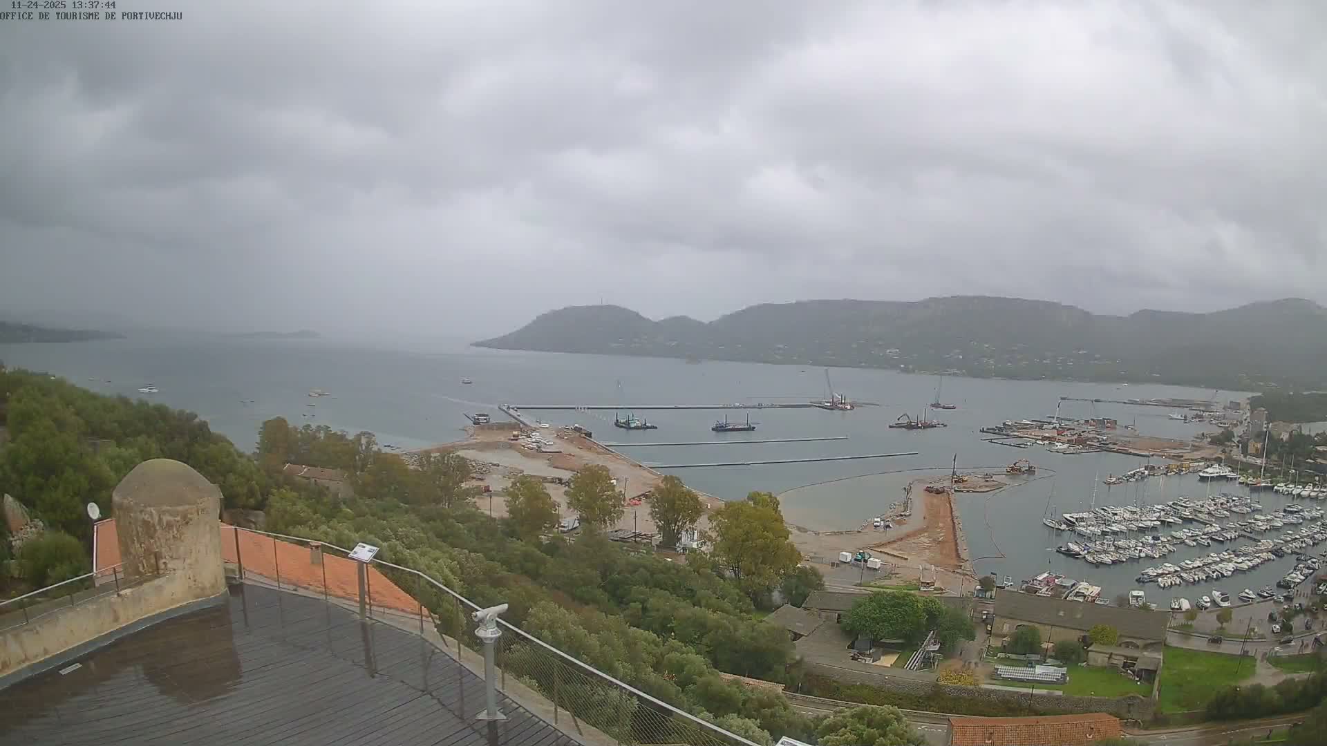 Corse (Corsica), Porto Vecchio Coast & Port  Live Cam -  Sartene, Corse-du-Sud, Corse, France