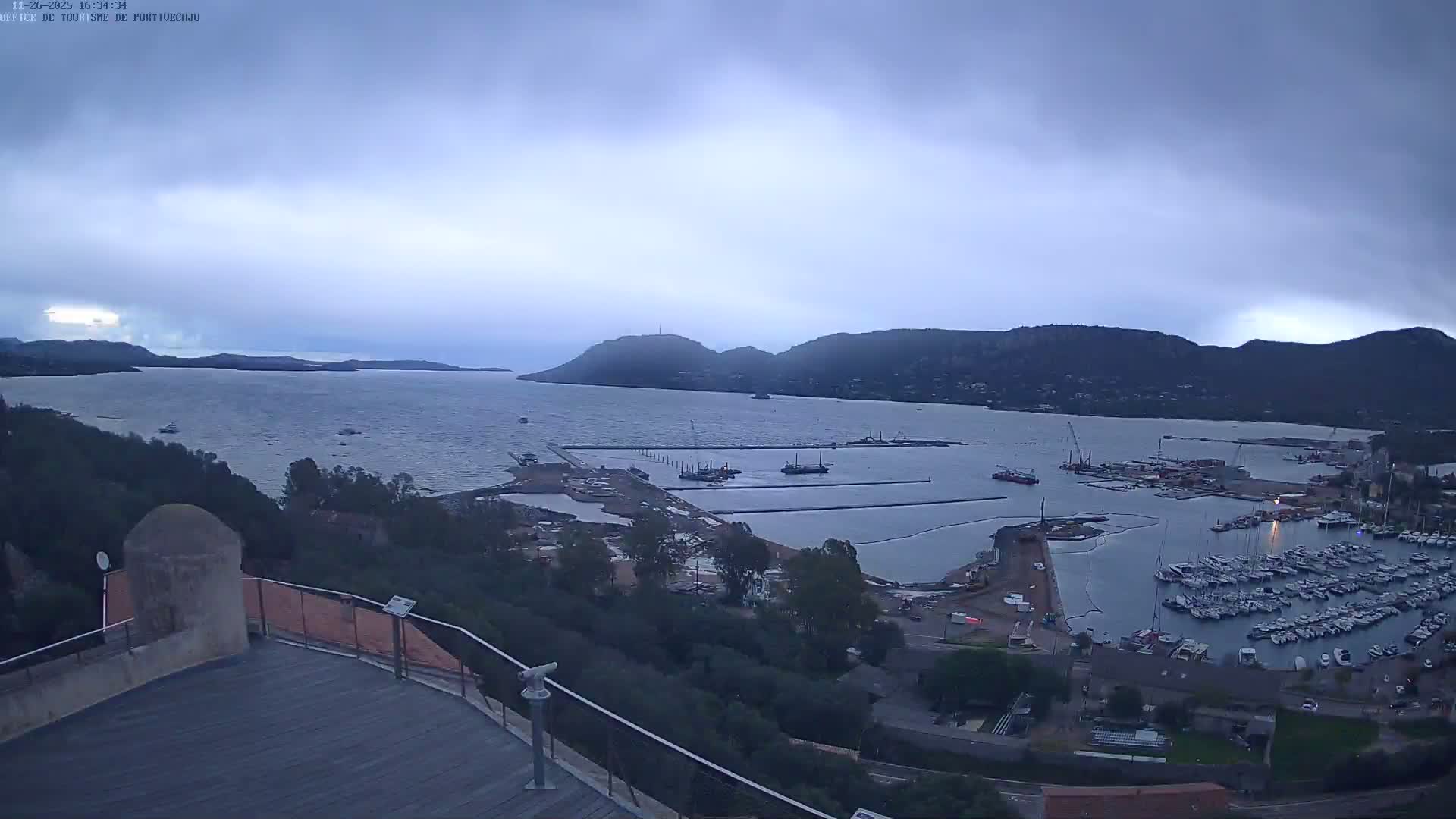 Corse (Corsica), Porto Vecchio Coast & Port  Live Cam -  Sartene, Corse-du-Sud, Corse, France