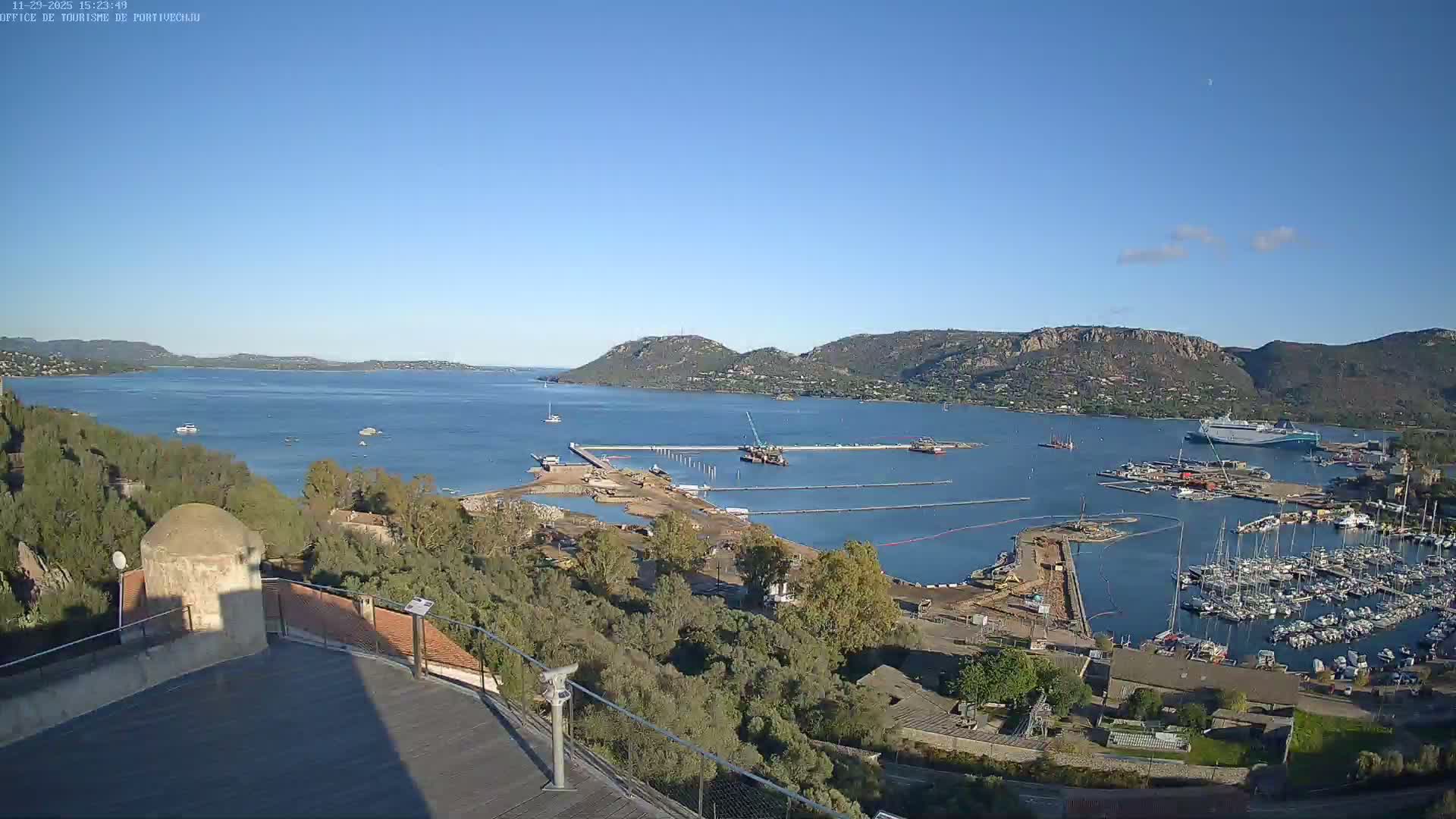 Corse (Corsica), Porto Vecchio Coast & Port  Live Cam -  Sartene, Corse-du-Sud, Corse, France