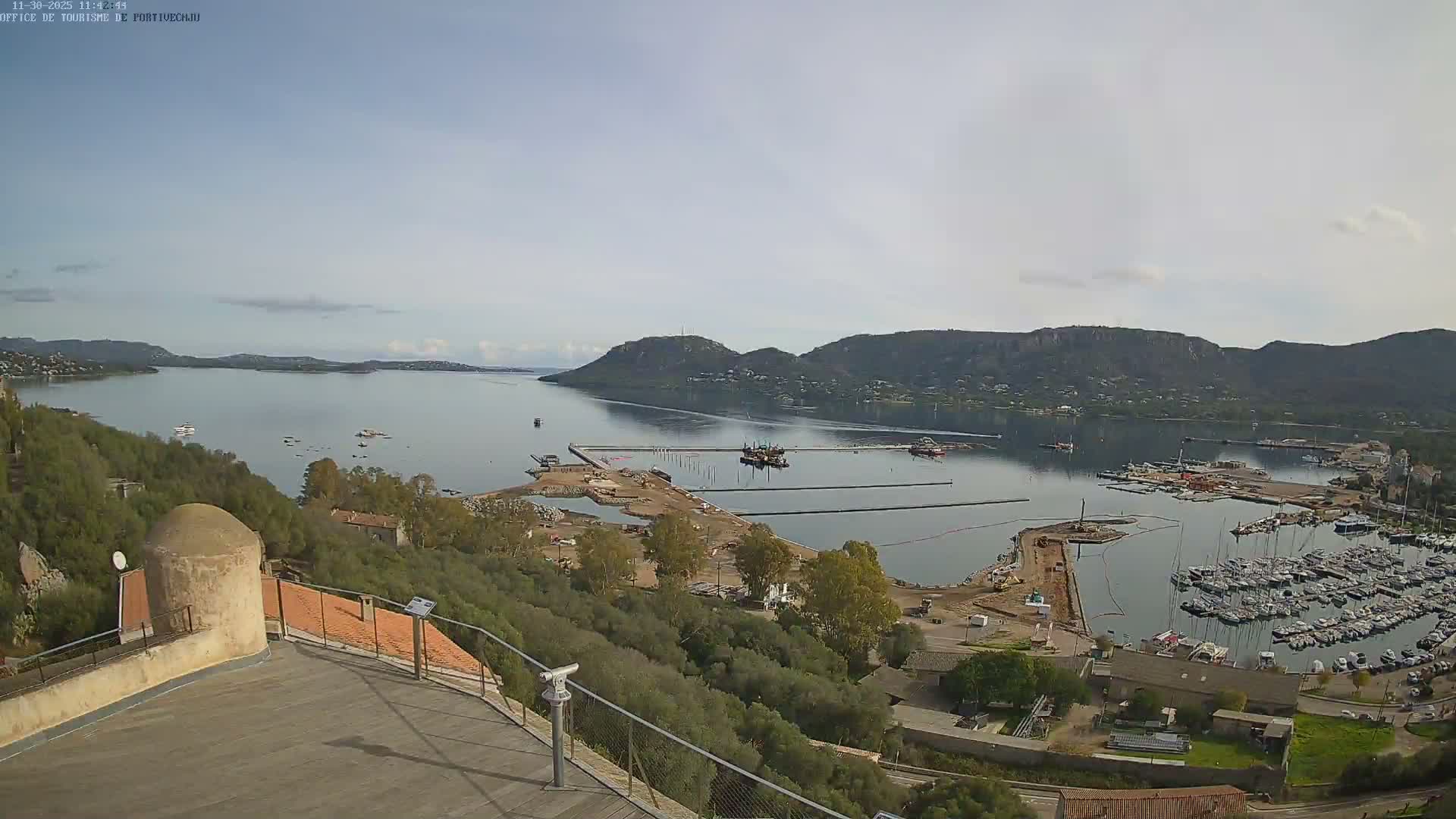 Corse (Corsica), Porto Vecchio Coast & Port  Live Cam -  Sartene, Corse-du-Sud, Corse, France