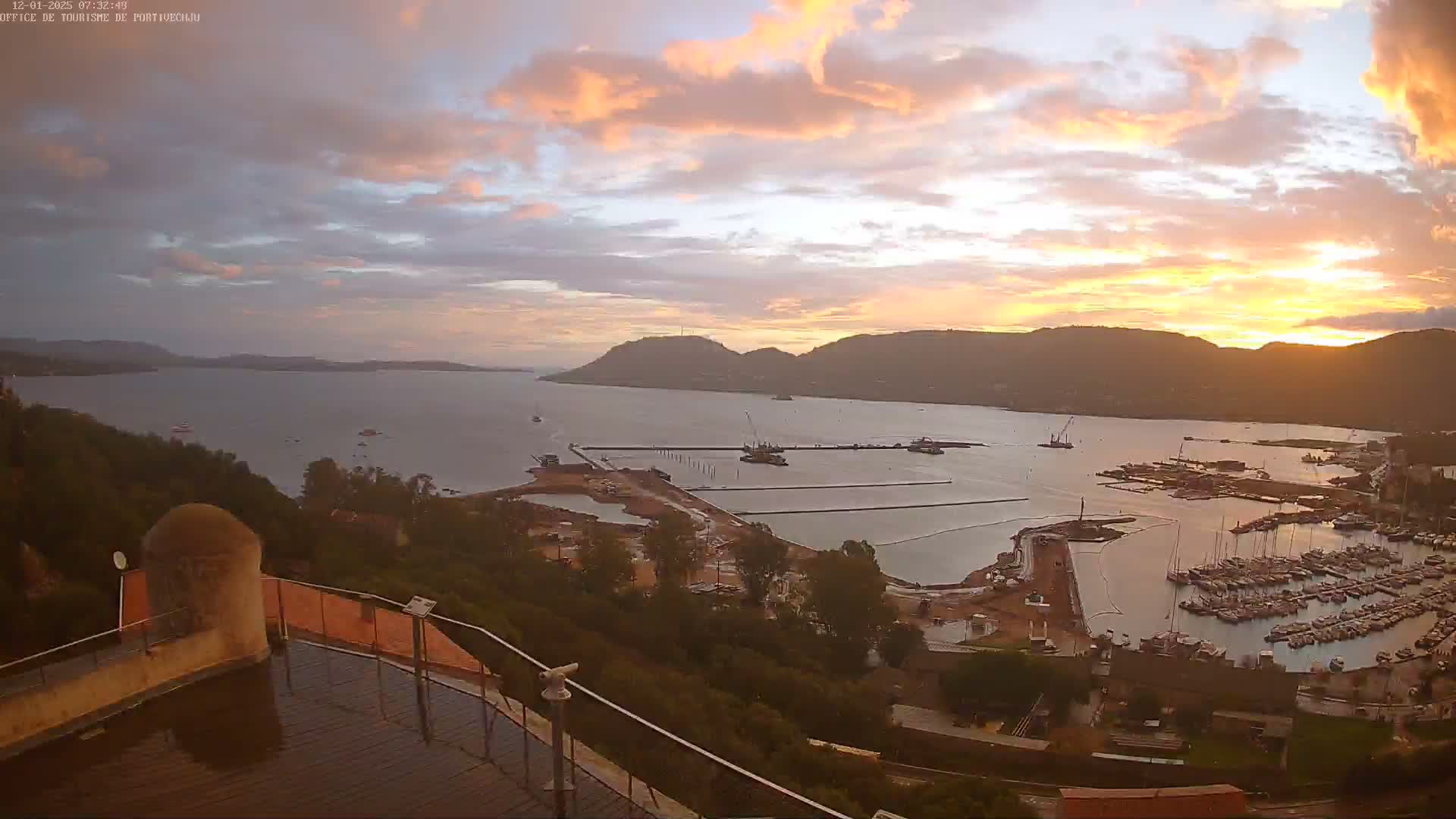 Corse (Corsica), Porto Vecchio Coast & Port  Live Cam -  Sartene, Corse-du-Sud, Corse, France