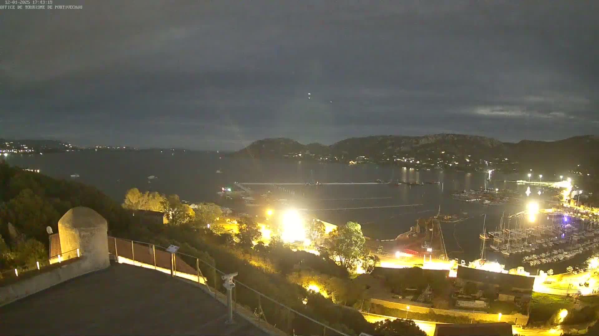 Corse (Corsica), Porto Vecchio Coast & Port  Live Cam -  Sartene, Corse-du-Sud, Corse, France