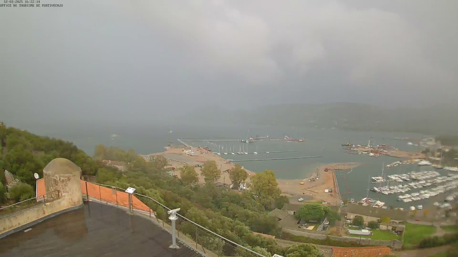 Corse (Corsica), Porto Vecchio Coast & Port  Live Cam -  Sartene, Corse-du-Sud, Corse, France