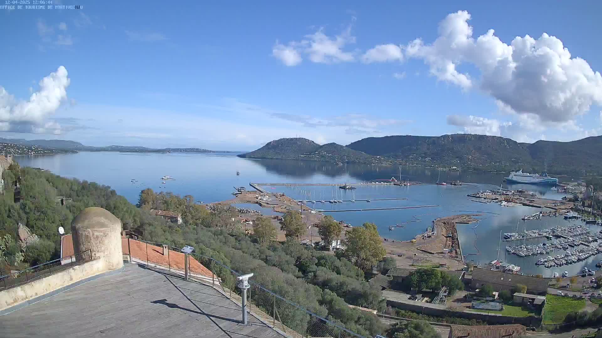 Corse (Corsica), Porto Vecchio Coast & Port  Live Cam -  Sartene, Corse-du-Sud, Corse, France