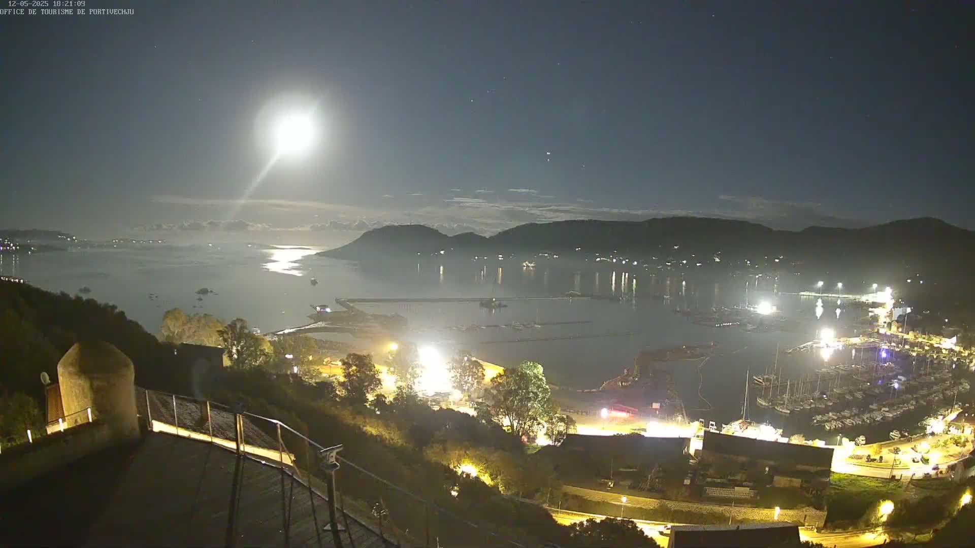 Corse (Corsica), Porto Vecchio Coast & Port  Live Cam -  Sartene, Corse-du-Sud, Corse, France