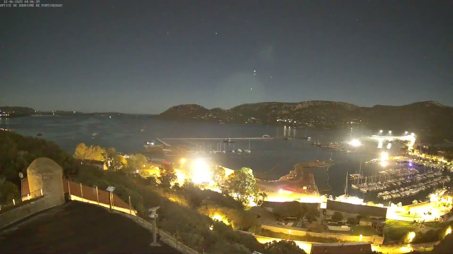 Corse (Corsica), Porto Vecchio Coast & Port  Live Cam -  Sartene, Corse-du-Sud, Corse, France