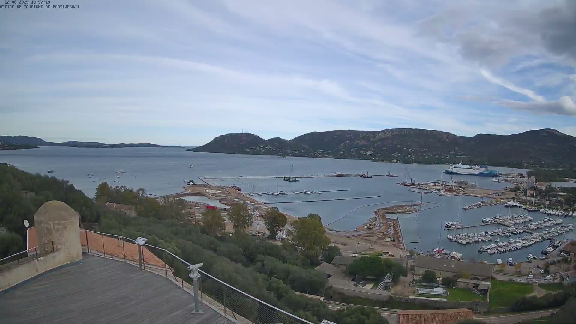 Corse (Corsica), Porto Vecchio Coast & Port  Live Cam -  Sartene, Corse-du-Sud, Corse, France
