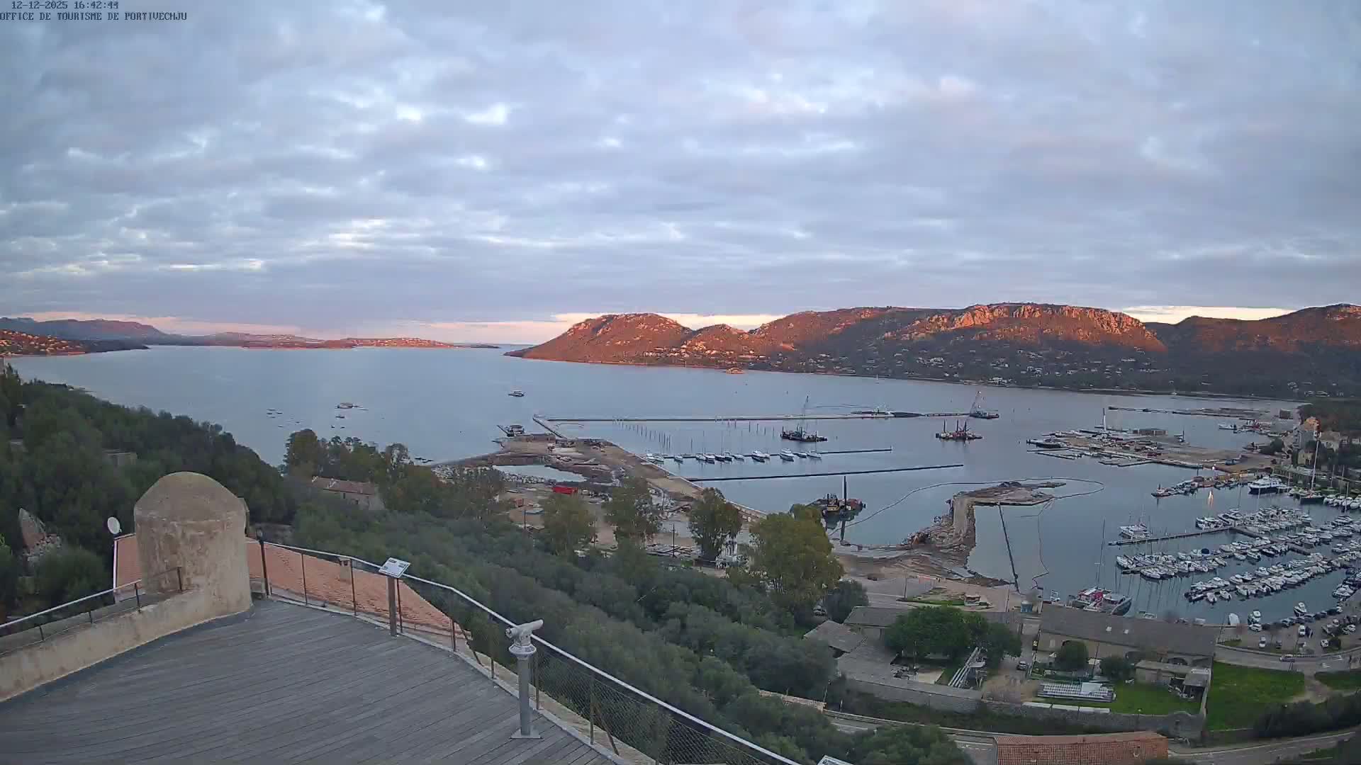 Corse (Corsica), Porto Vecchio Coast & Port  Live Cam -  Sartene, Corse-du-Sud, Corse, France