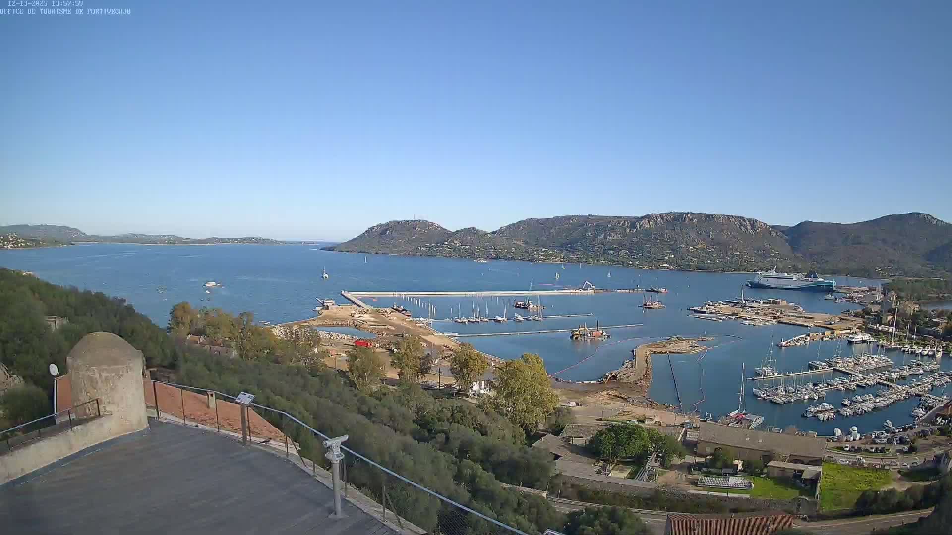 Corse (Corsica), Porto Vecchio Coast & Port  Live Cam -  Sartene, Corse-du-Sud, Corse, France
